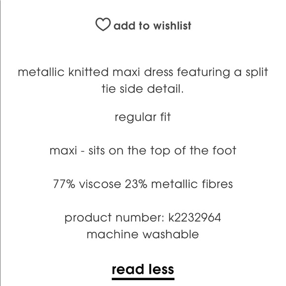 Misguided gold metallic knit side slit dress - Picture 3 of 10